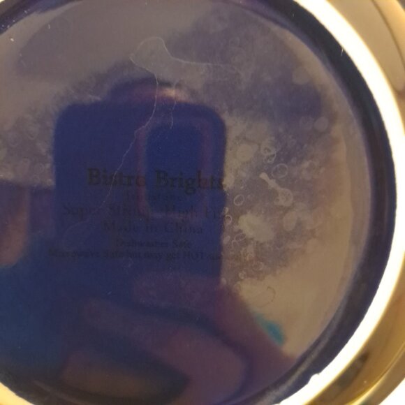 Blue Serving Bowl Bistro Brights Ironstone 10-1/4" - Picture 8 of 8